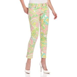 Lilly Pulitzer Worth Skinny Mini Zip Jeans Size 4